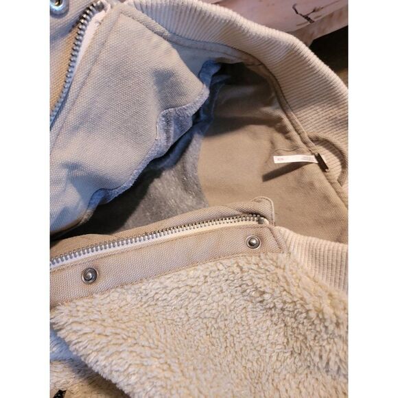 Free people off white Sherpa‎ bomber jacket womens - Picture 6 of 7